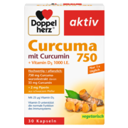 Illustration of the product packaging Doppelherz aktiv Куркума 750 front view