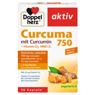 Doppelherz aktiv Куркума 750 Преден поглед