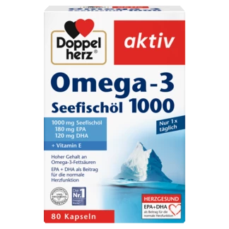 Doppelherz aktiv Omega-3 Seefischöl 1000 Преден поглед