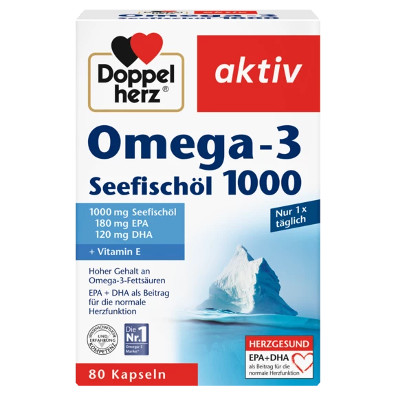 Doppelherz aktiv Omega-3 Seefischöl 1000 Преден поглед
