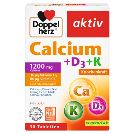 Doppelherz aktiv Calcium + Vitamin D3 Преден поглед