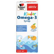 Illustration of the product packaging Doppelherz aktiv Киндер Омега-3 Сируп front view