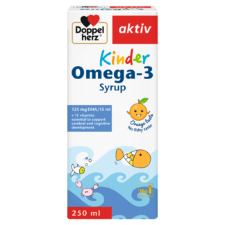 Illustration of the product packaging Doppelherz aktiv Киндер Омега-3 Сируп front view