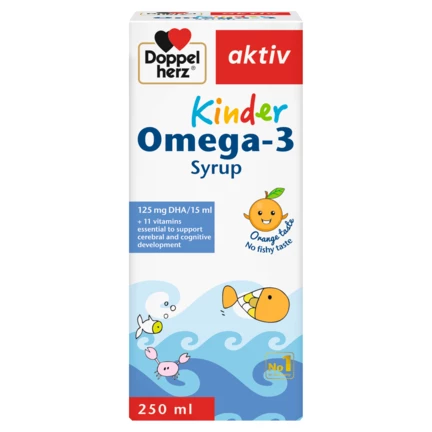 Doppelherz aktiv Киндер Омега-3 Сируп Преден поглед