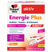 Illustration of the product packaging Doppelherz aktiv Energy Plus DIRECT front view