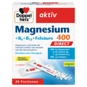 Illustration of the product packaging Doppelherz aktiv Magnesium 400 DIRECT front view