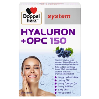 Doppelherz system HYALURON + OPC 150 Преден поглед